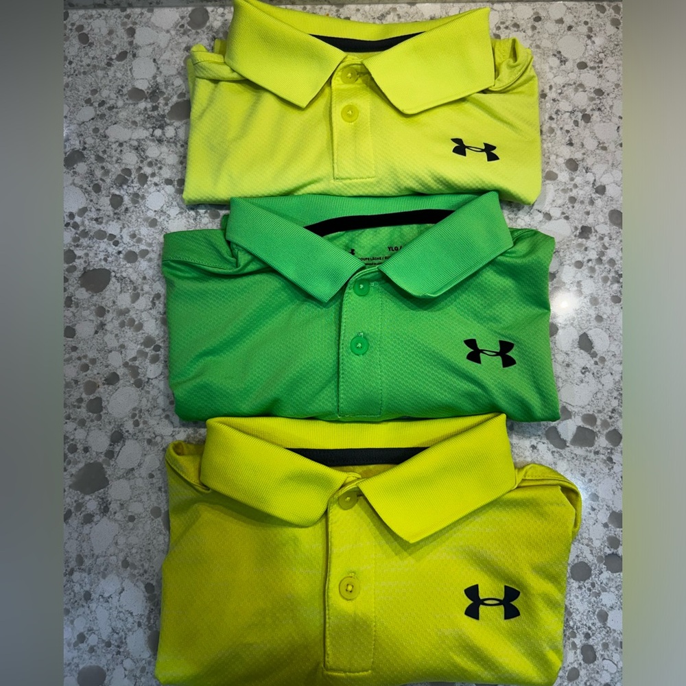 Under Armour boys golf polos - 3 pack